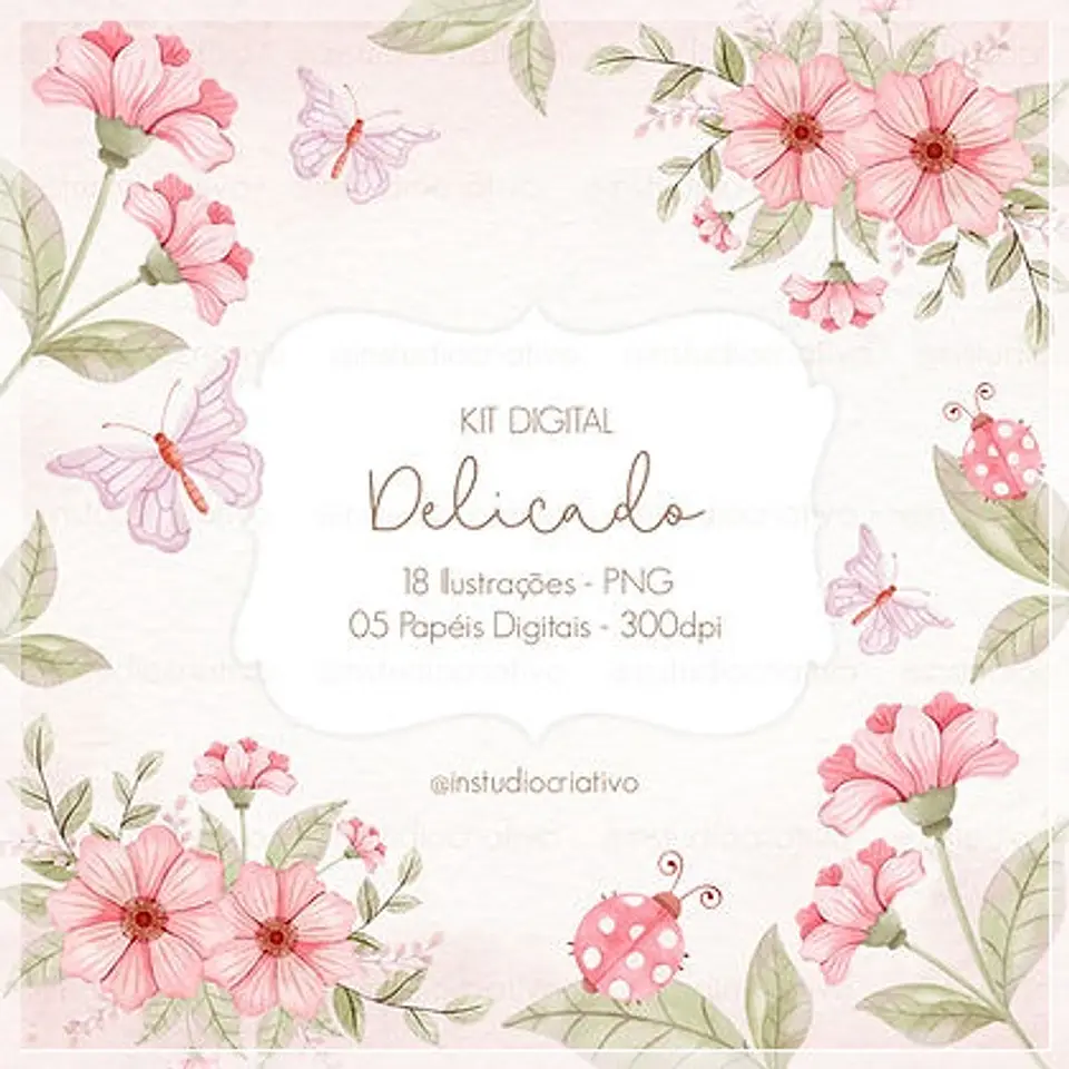 Kit Digital Delicado Floral 2 1