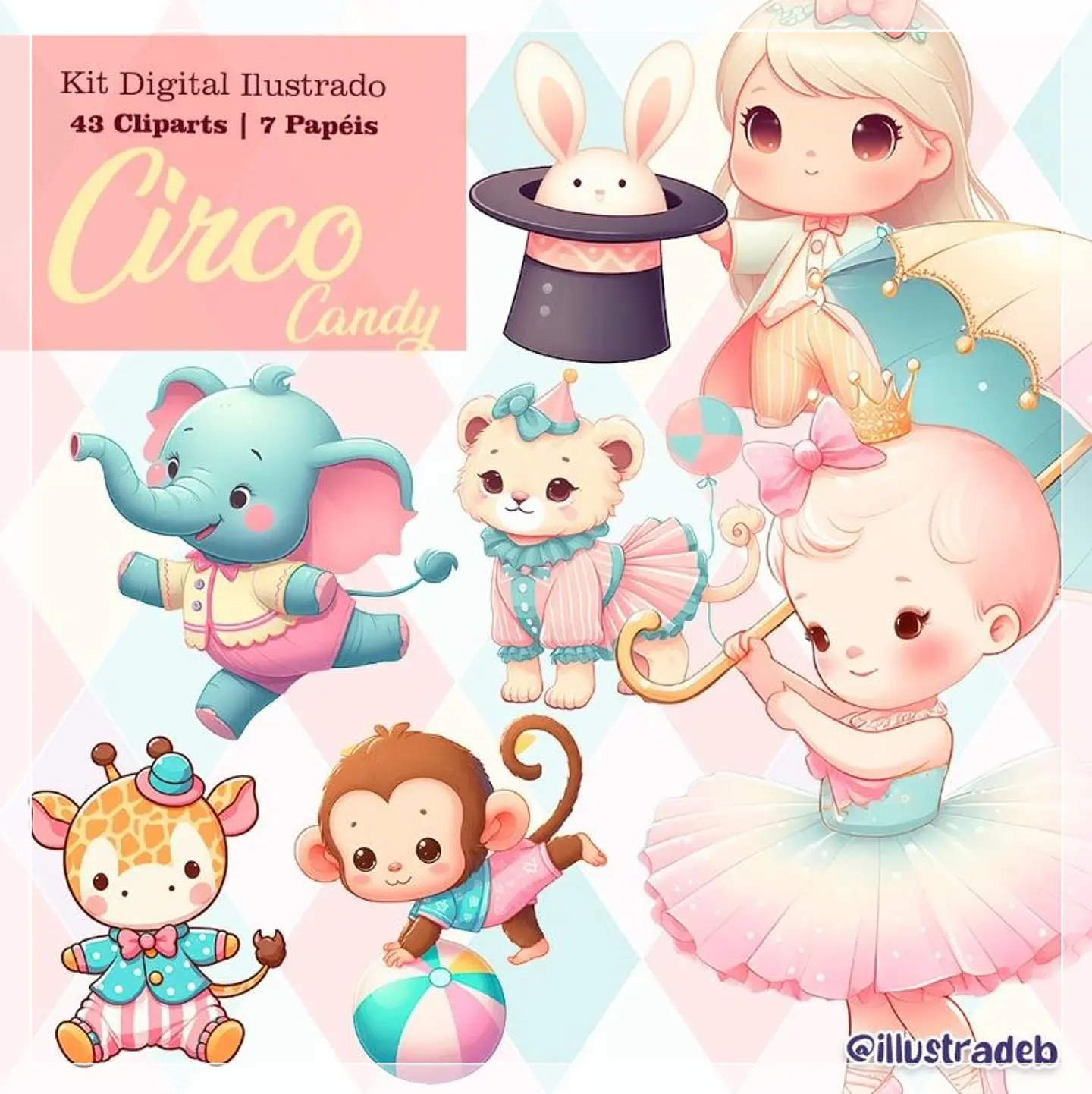 Kit Digital Circo Candy 48 1