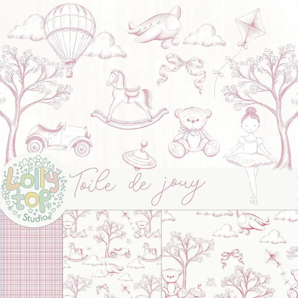 Kit Digital Brinquedos – Rosa 10 1