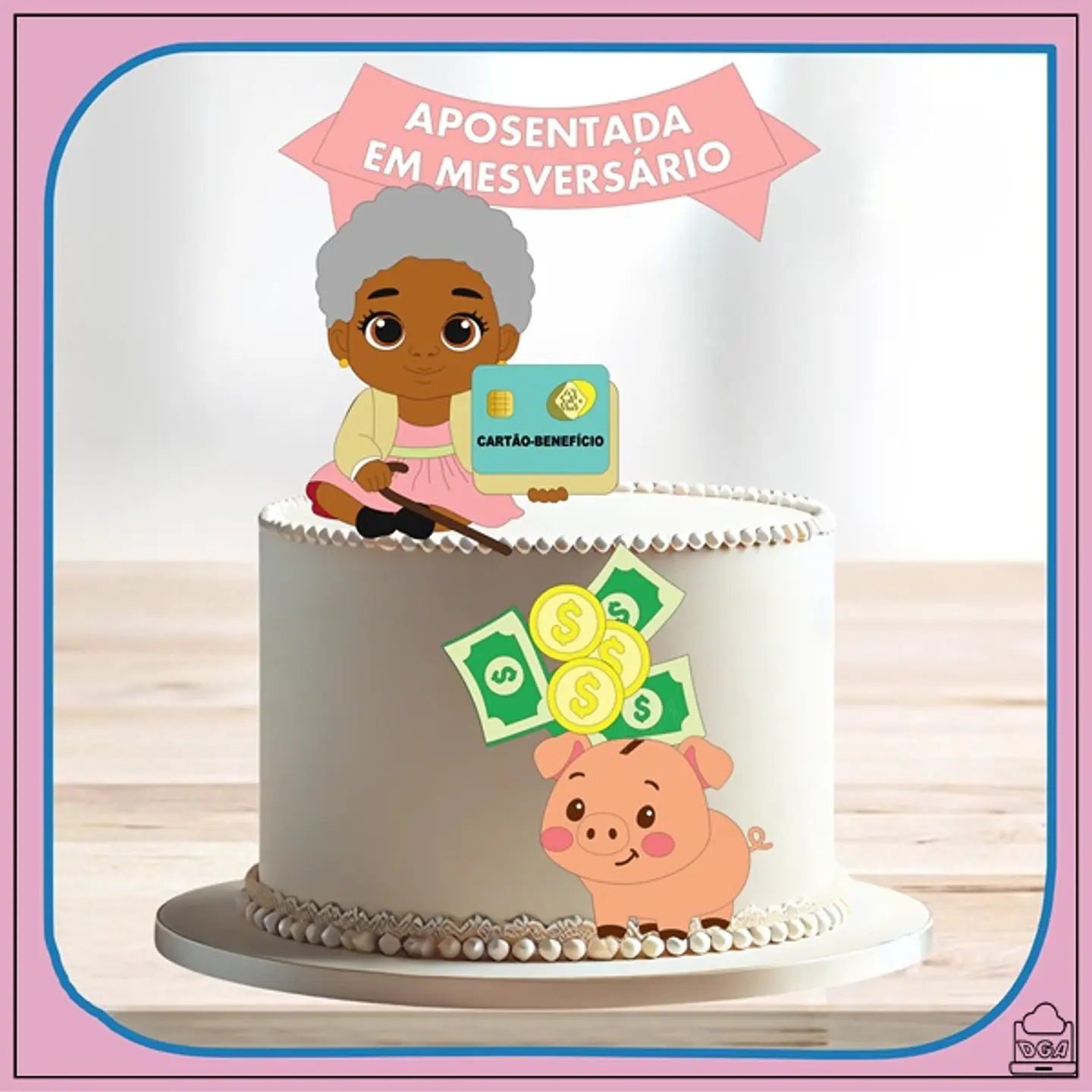 Arquivo de Corte Topo de Bolo Aposentadoria Aposentada Mesversário Baby Bebê Menina 36 1