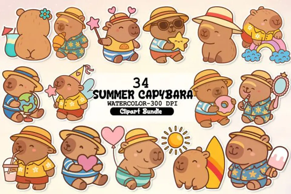 Kit Digital Capivara Verão 3 1