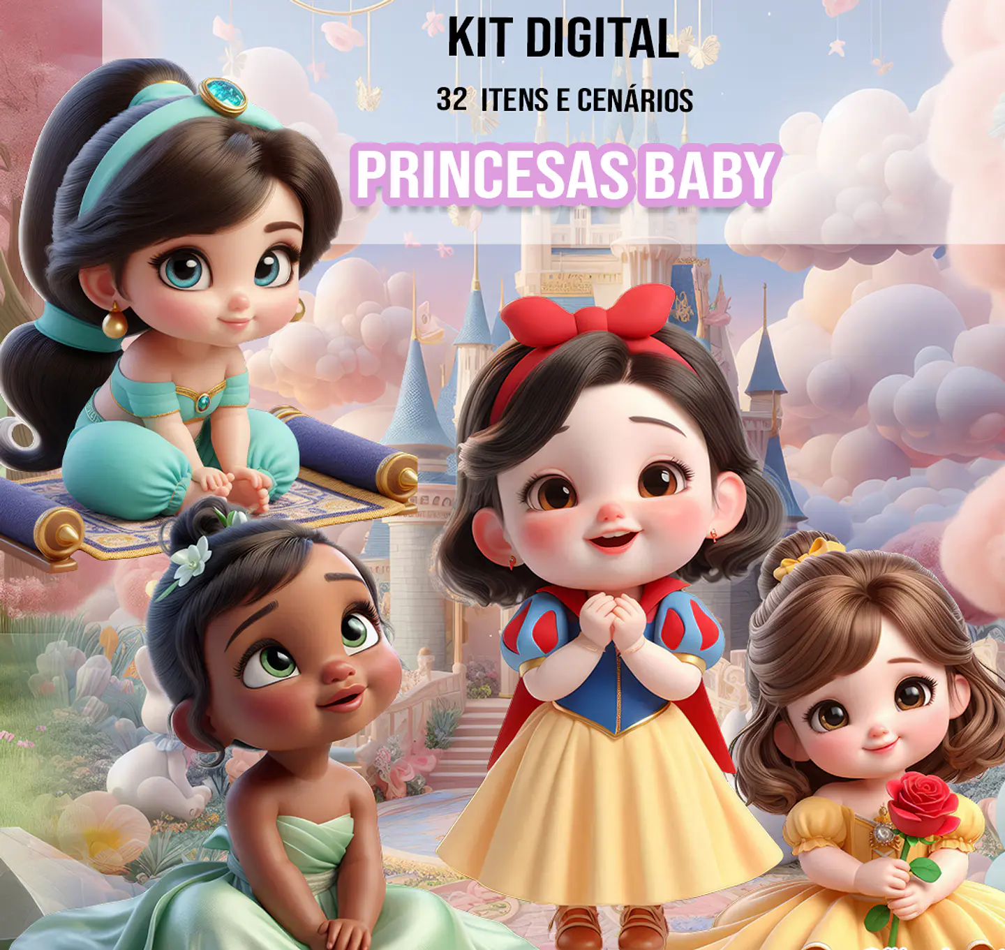 Kit Digital Princesas Baby 2 1