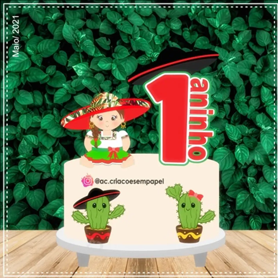 Arquivo de Corte Topo de Bolo México Baby Bebê Menino 38 1