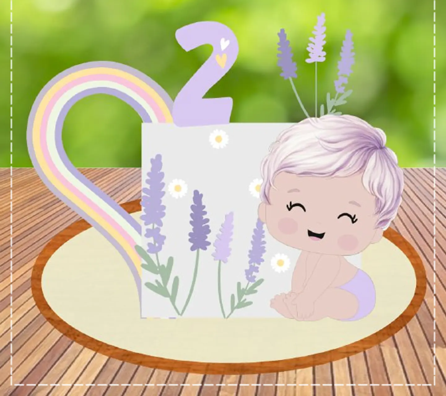 Arquivo de Corte Topo de Bolo Lavanda Baby Bebê Menino 34 1