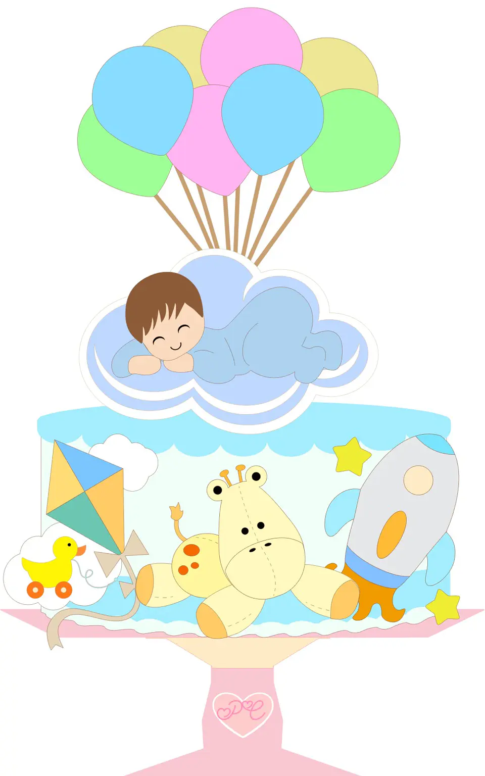 Arquivo de Corte Topo de Bolo Brinquedos Baby Bebê Menino 24 1