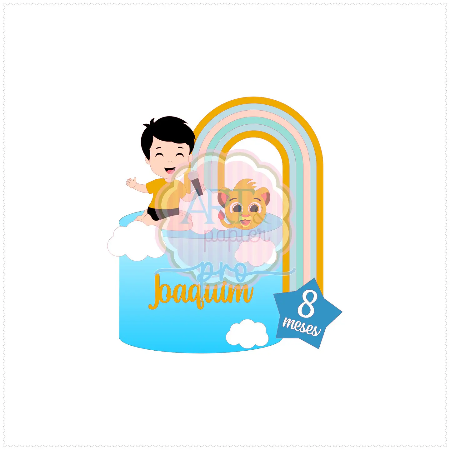 Arquivo de Corte Topo de Bolo Bolofofos Baby Bebê Menino 4 1