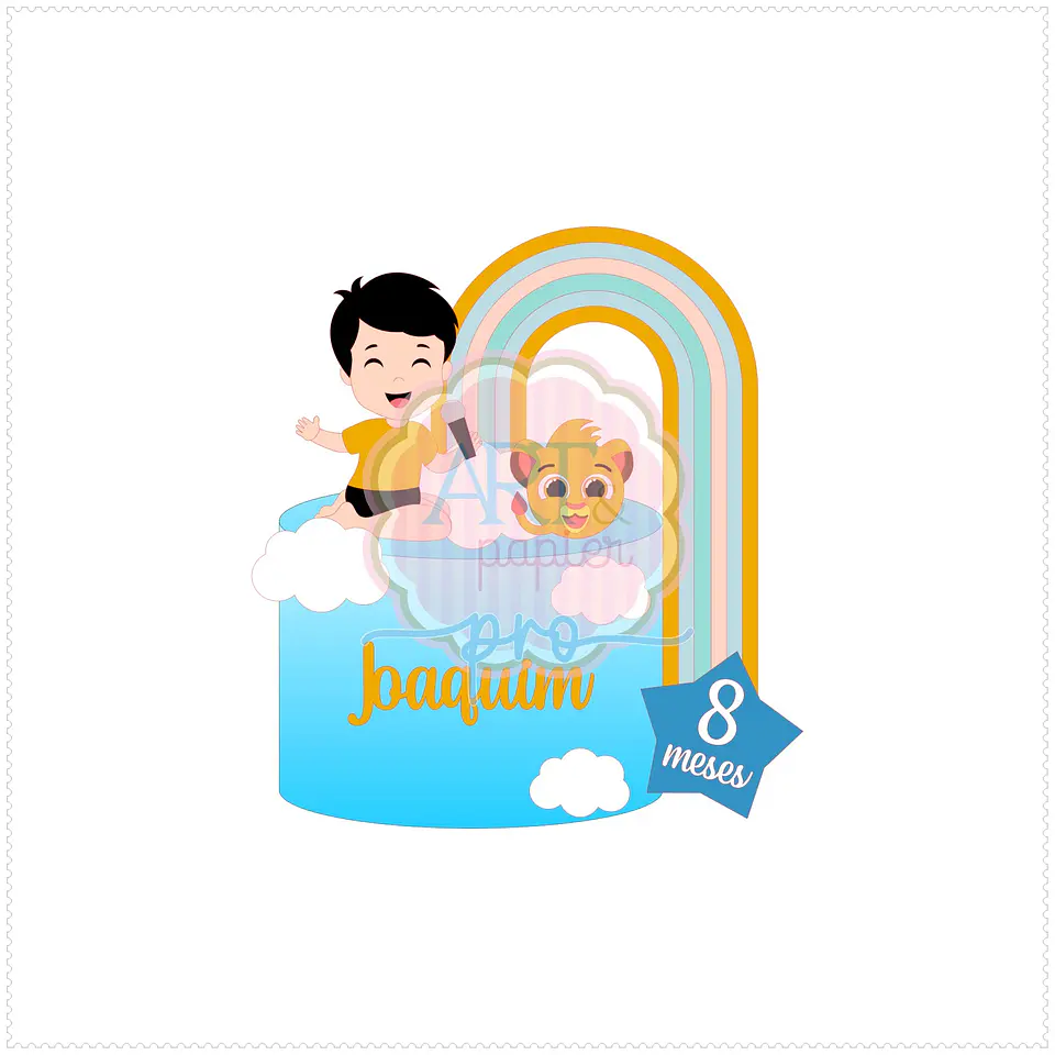 Arquivo de Corte Topo de Bolo Bolofofos Baby Bebê Menino 4 1