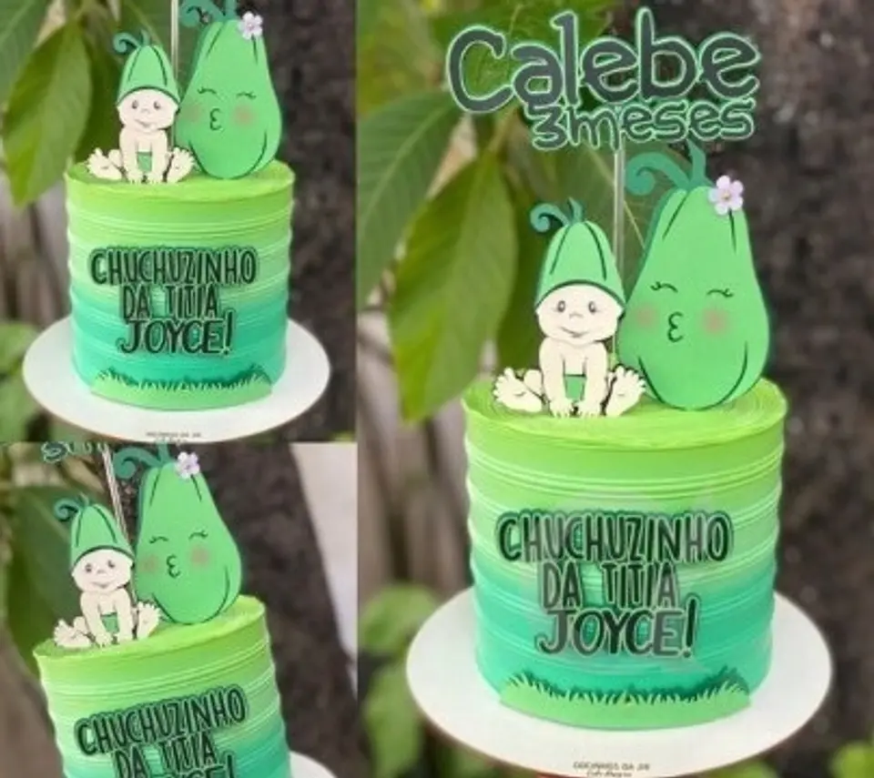 Arquivo de Corte Topo de Bolo Baby Bebê Chuchu Menino 2 1