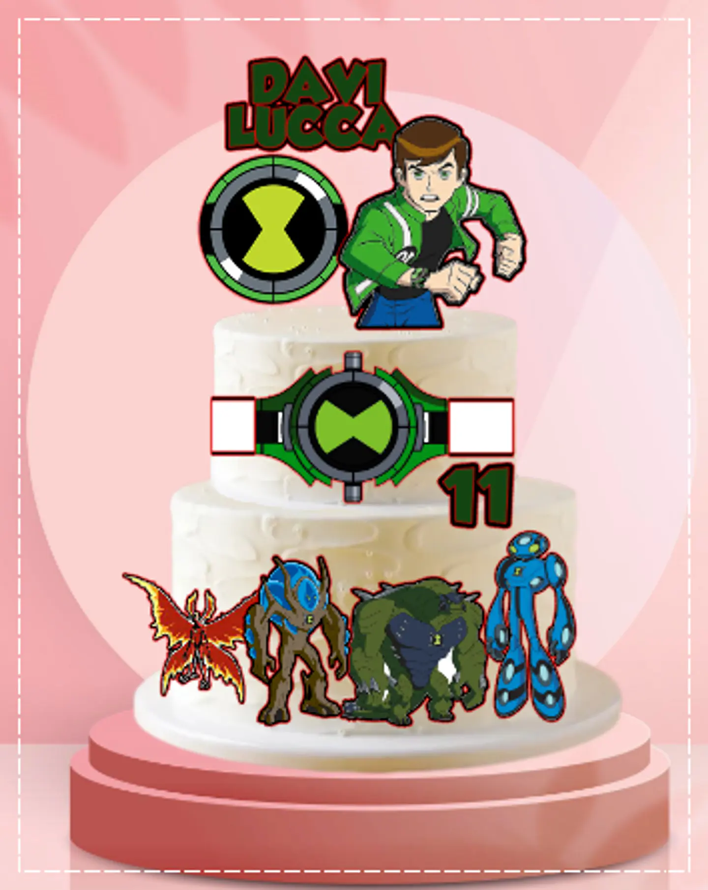 Arquivo de Corte Topo de Bolo Ben 10 7 1