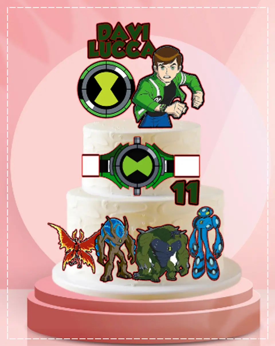 Arquivo de Corte Topo de Bolo Ben 10 7 1