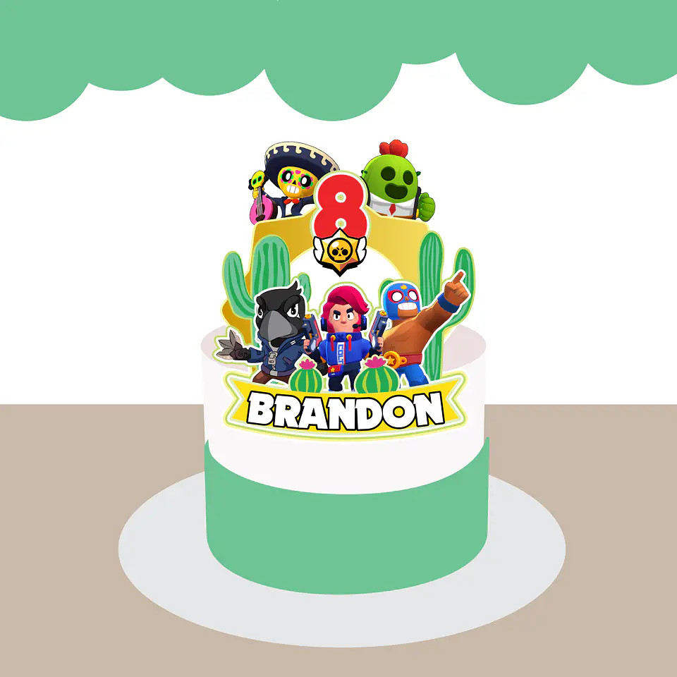 Arquivo de Corte Topo de Bolo Brawl Stars 3 1