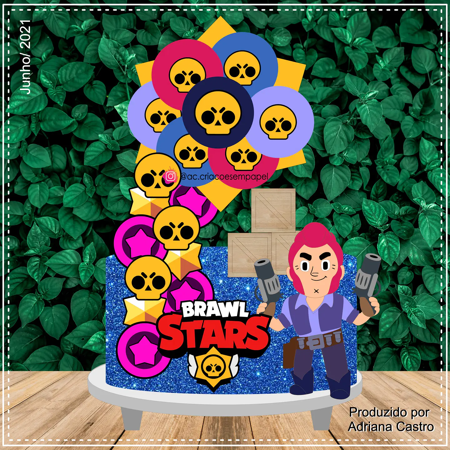 Arquivo de Corte Topo de Bolo Brawl Stars 4 1