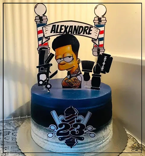 Arquivo de Corte Topo de Bolo Barbearia Barbeiro 1