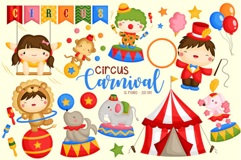 Kit Digital Circo Cute 1