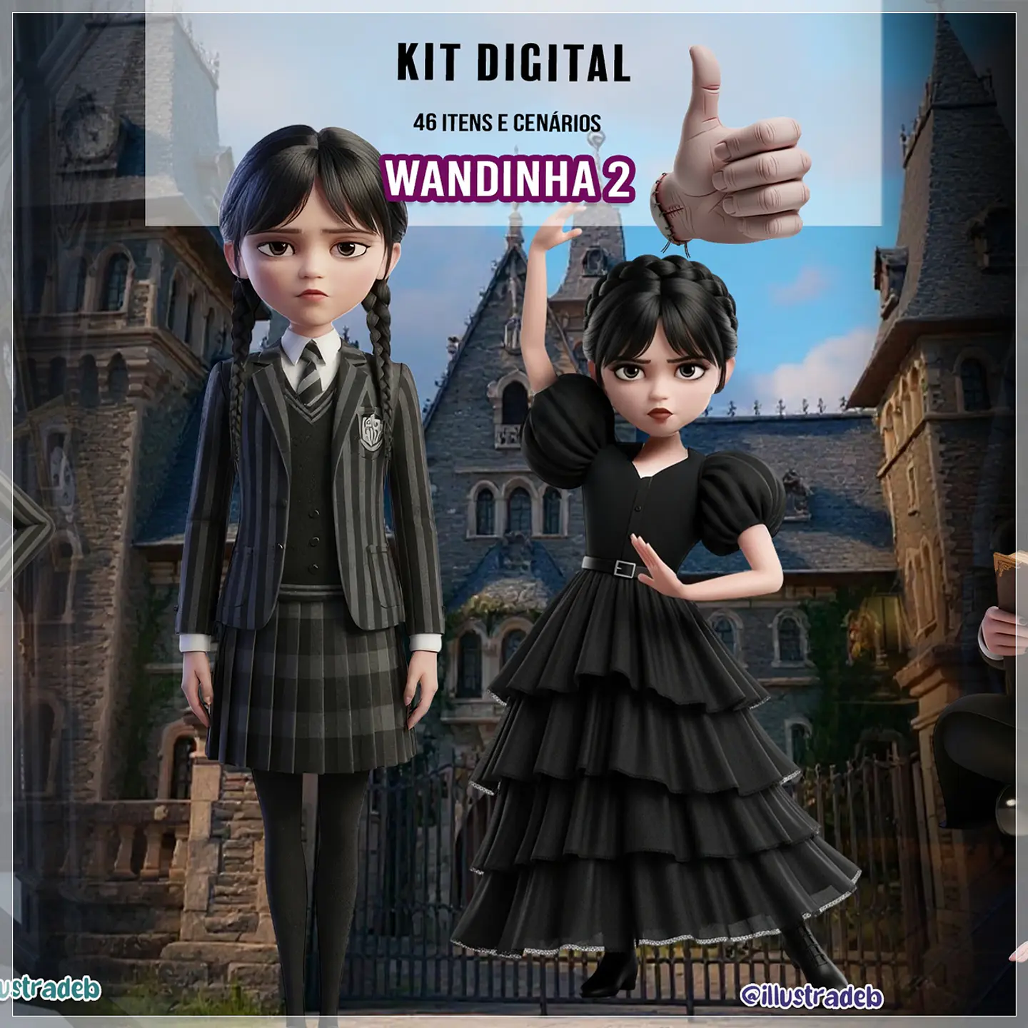 Kit Digital Wandinha 239 1