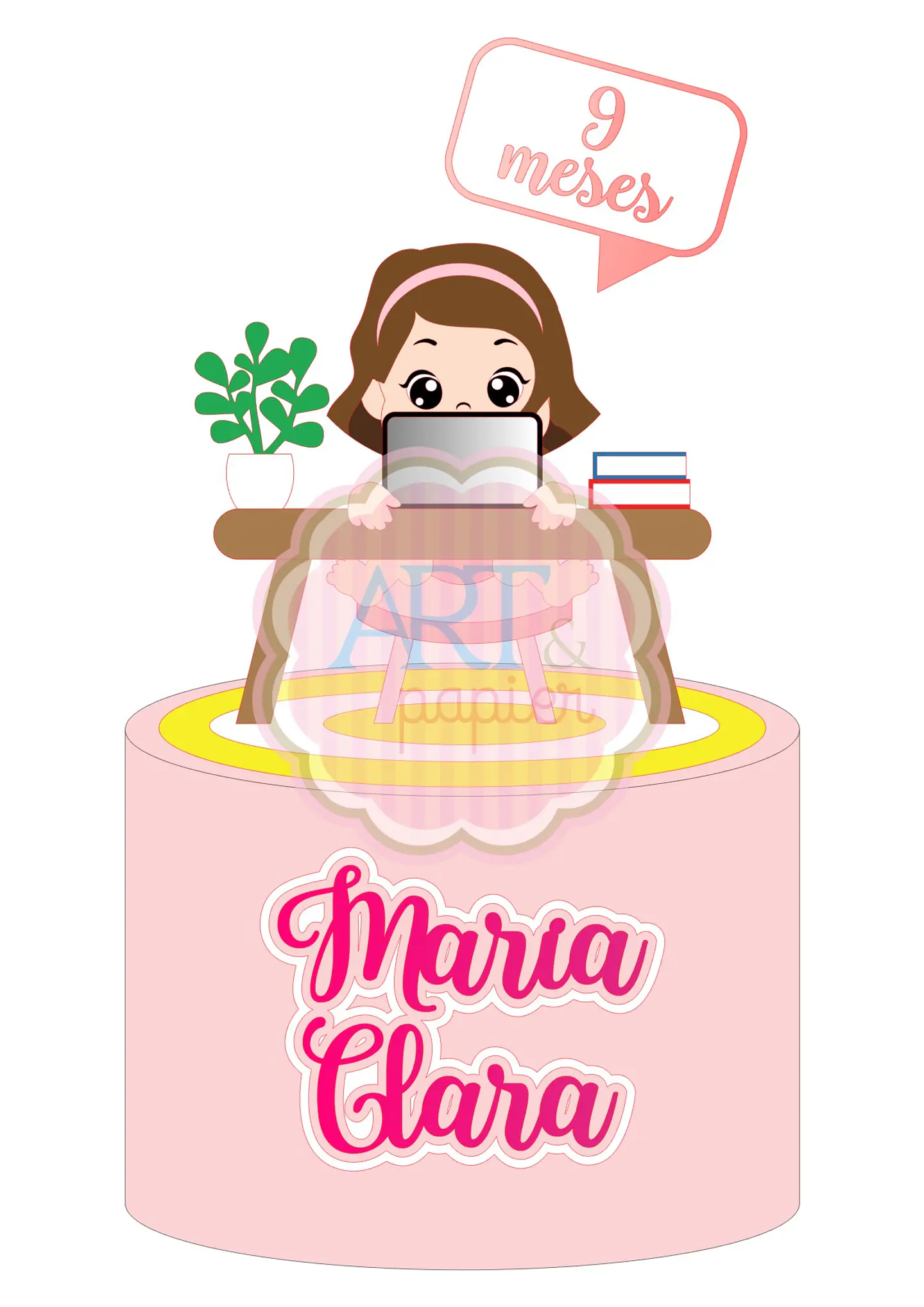 Arquivo de Corte Topo de Bolo Blogueira Influencer 3 1