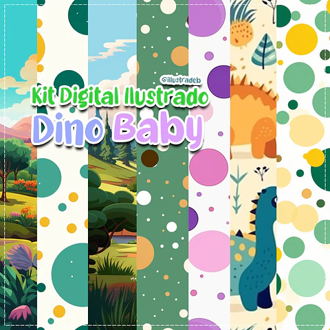 Kit Digital Dino Baby Papéis 63