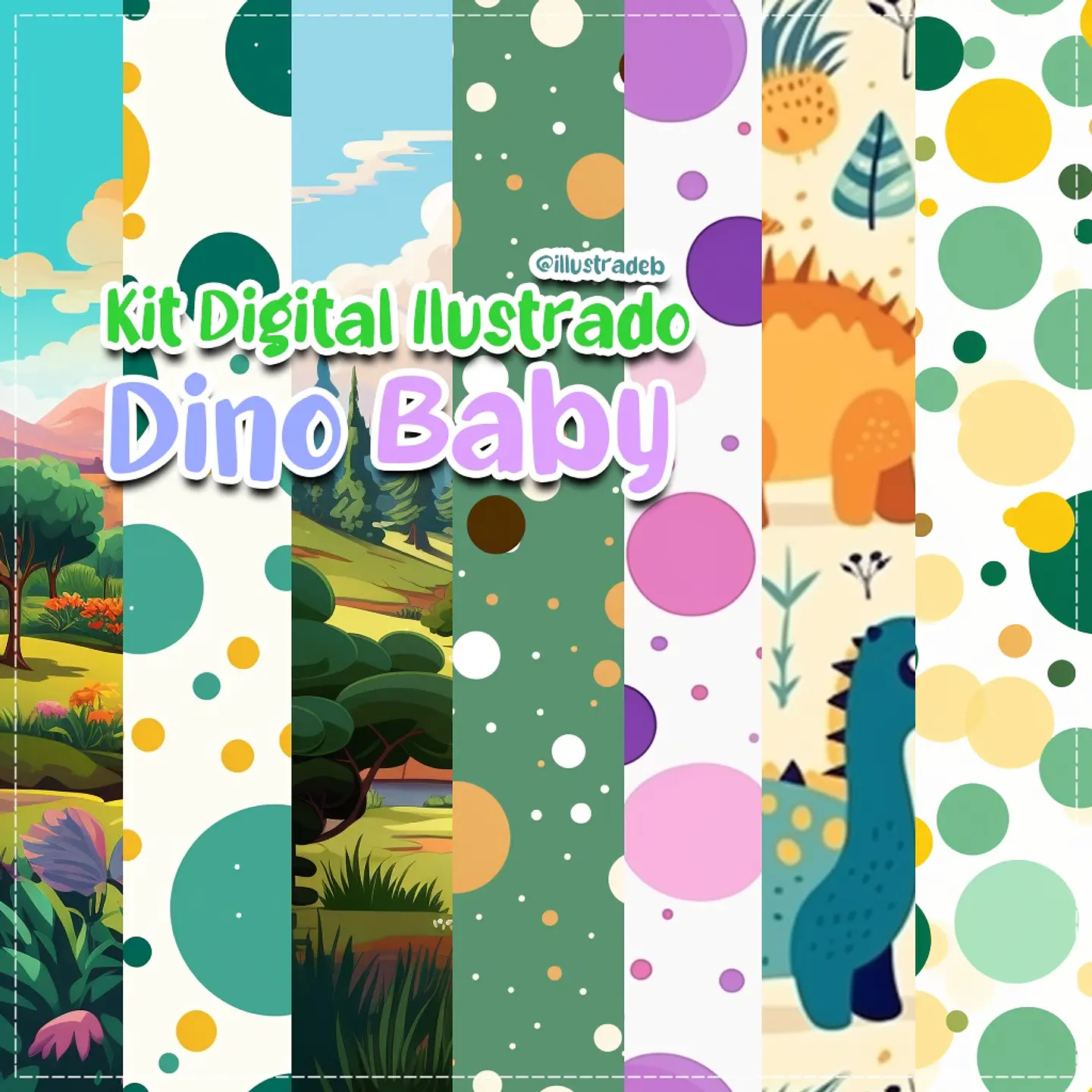Kit Digital Dino Baby Papéis 63 1