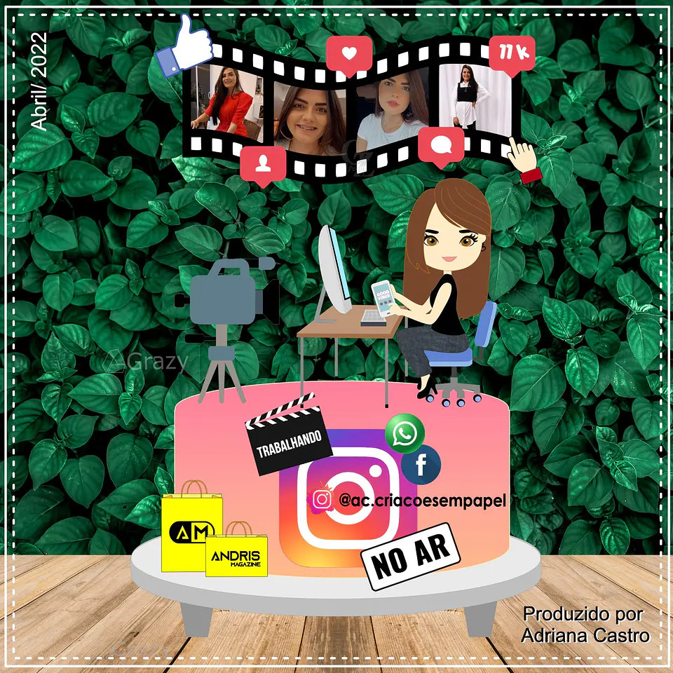 Arquivo de Corte Topo de Bolo Blogueira Influencer 4 1