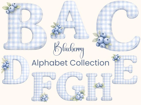 Kit Digital Alfabeto Blueberry 1