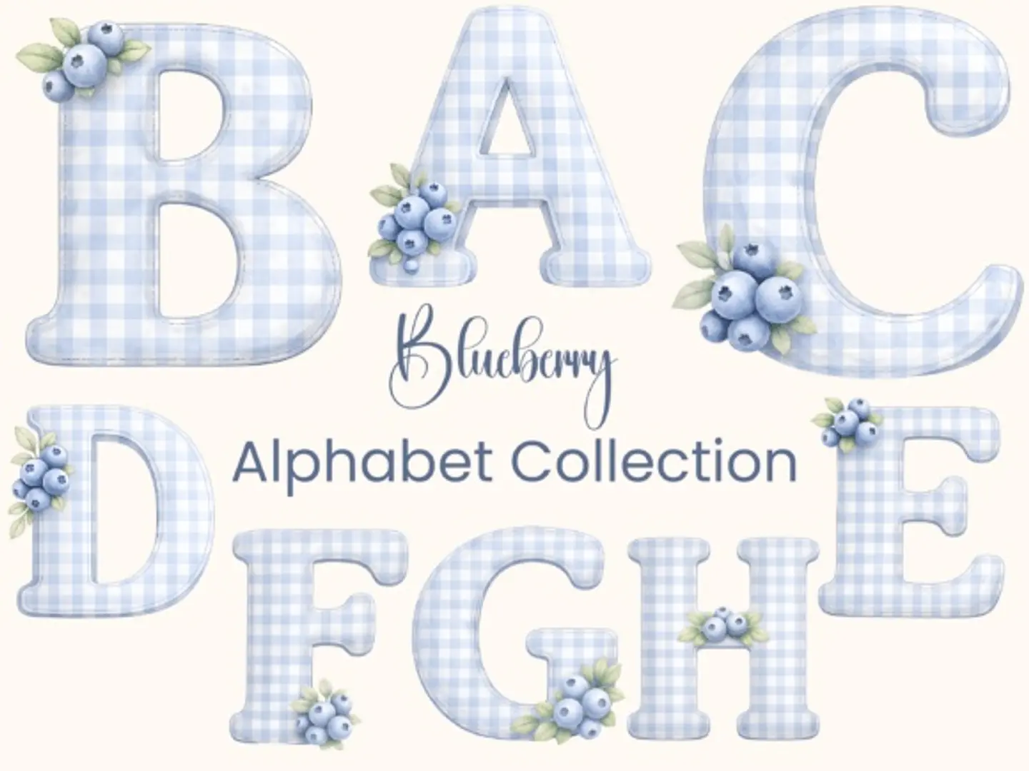 Kit Digital Alfabeto Blueberry 1 1