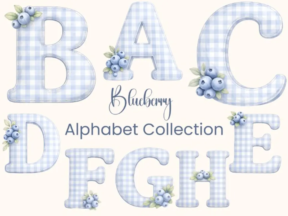 Kit Digital Alfabeto Blueberry 1 1