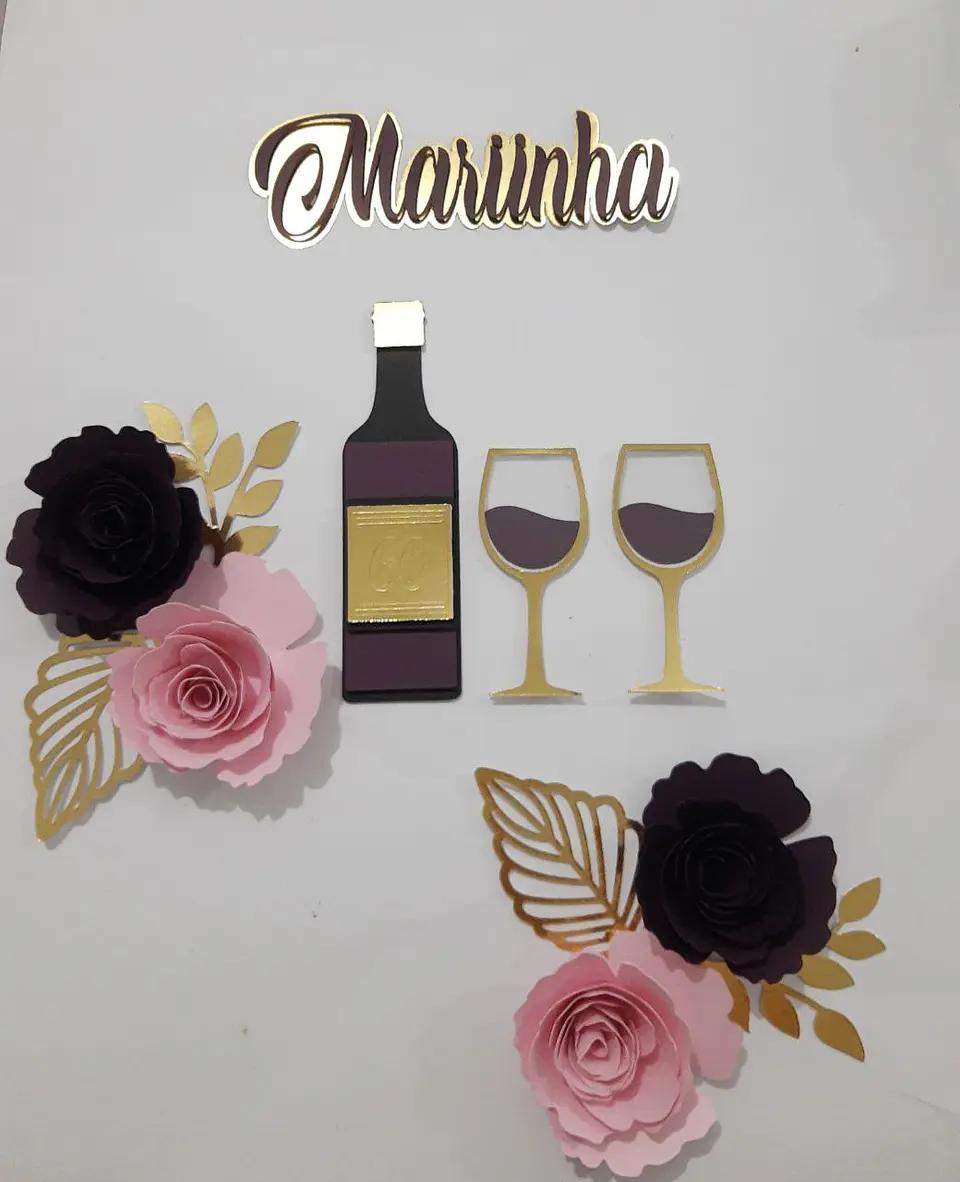 Arquivo de Corte Topo de Bolo Bebidas Vinho 2 1