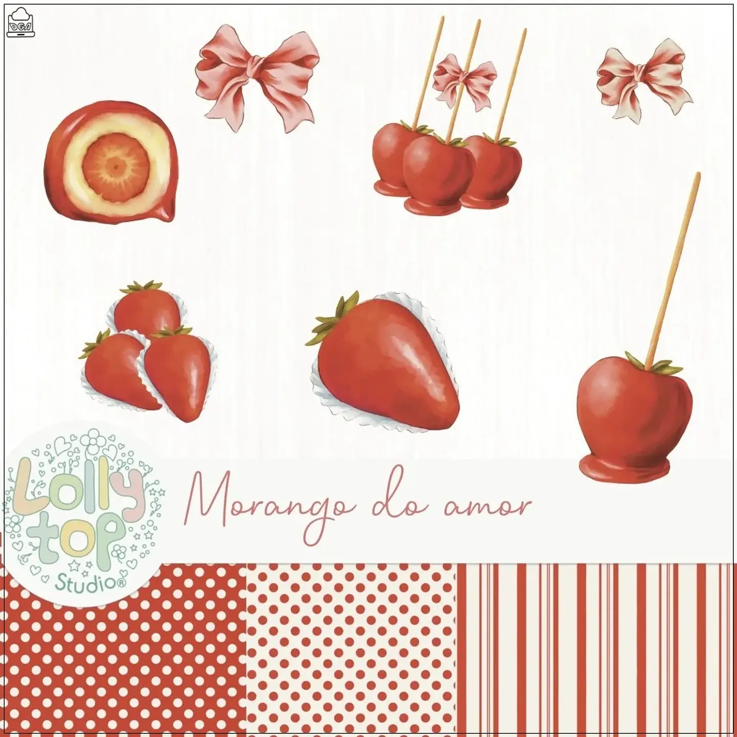 Kit Digital Morango do Amor 6 1