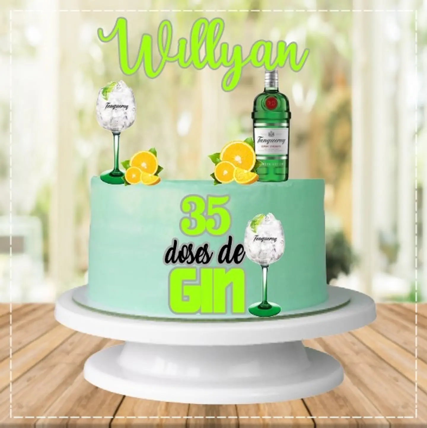 Arquivo de Corte Topo de Bolo Bebidas Gin Tônica 8 1