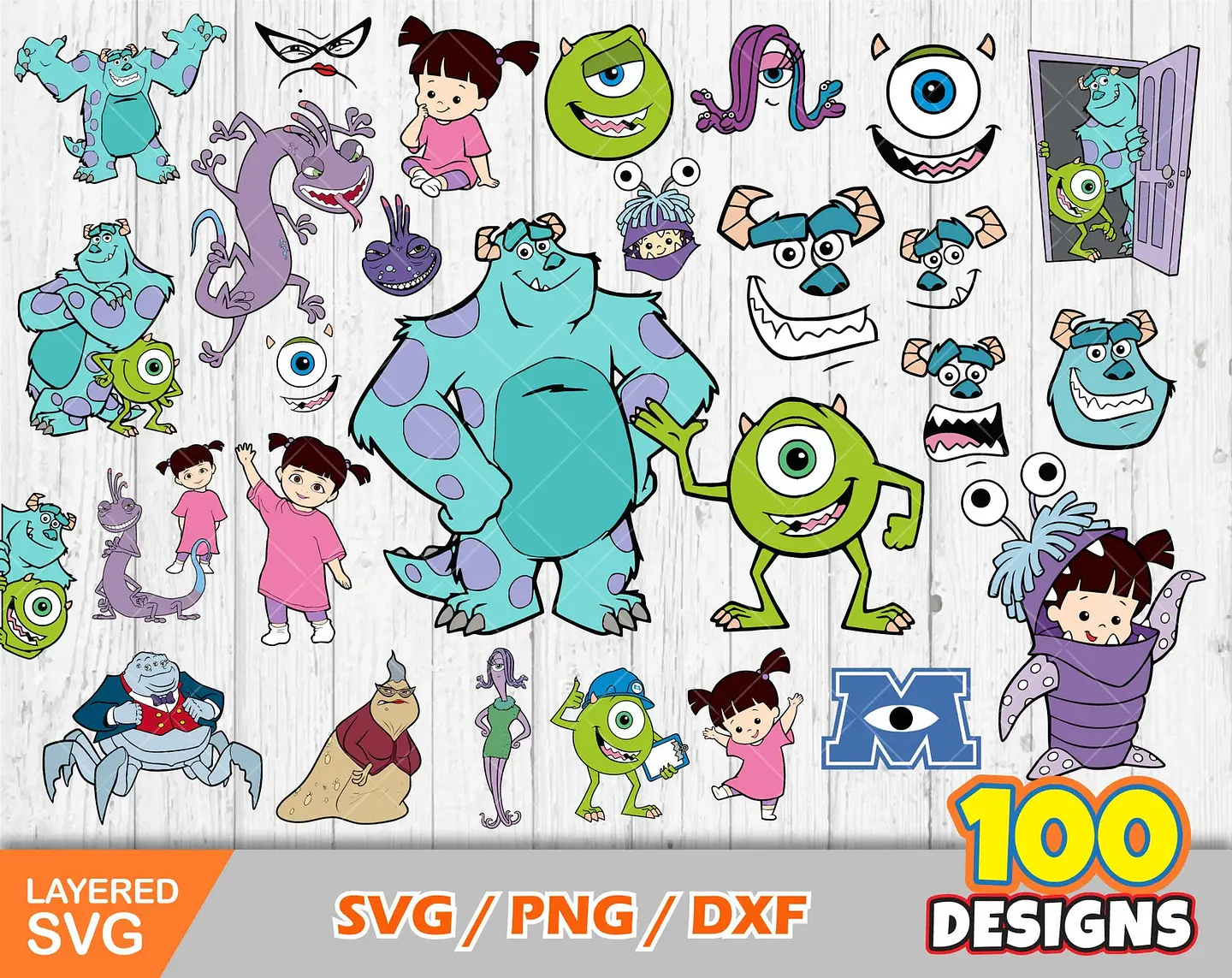 Kit Digital Monsters Inc, Arquivos de Corte de Monsters Inc para Cricut _ Silhouette 12 1