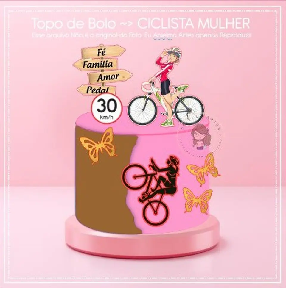 Arquivo de Corte Topo de Bolo Bicicleta Bike Ciclismo 10 1