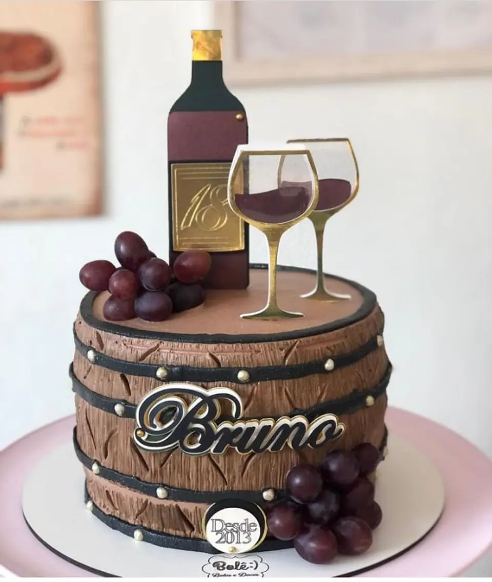 Arquivo de Corte Topo de Bolo Bebidas Vinho 7 1