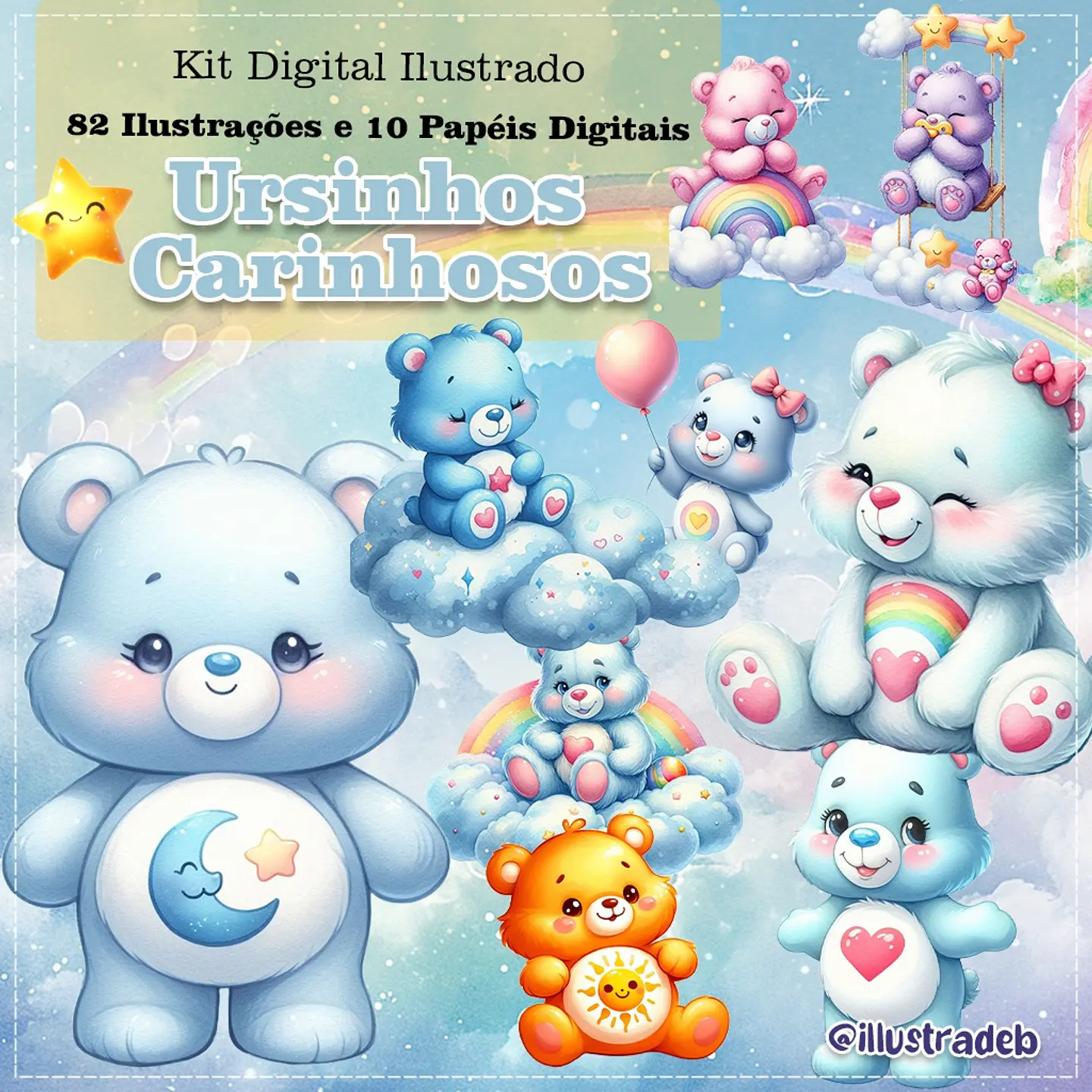 Kit Digital Ursinhos Carinhosos 231 1