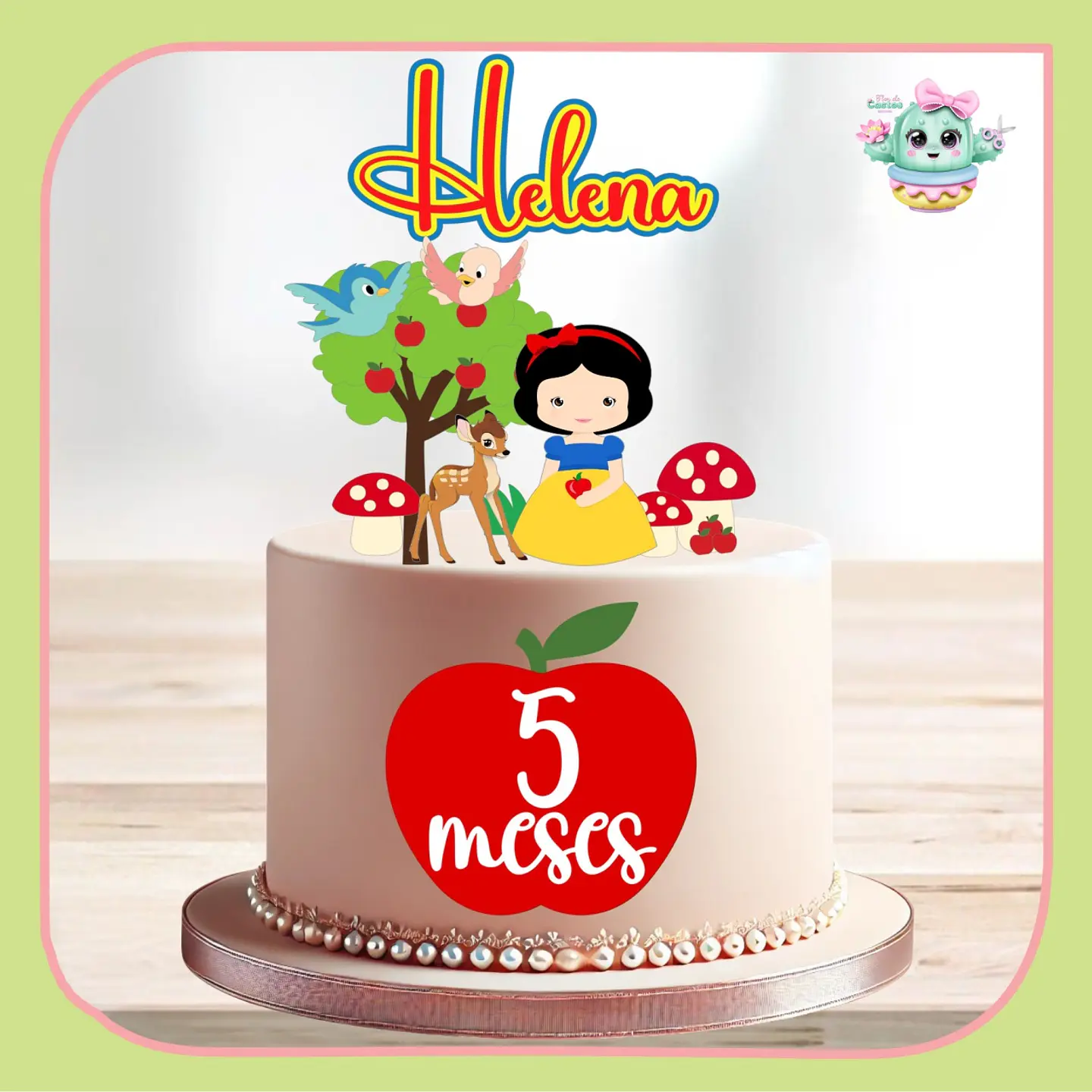 Arquivo de Corte Topo de Bolo Branca de Neve Baby Cute 37 1