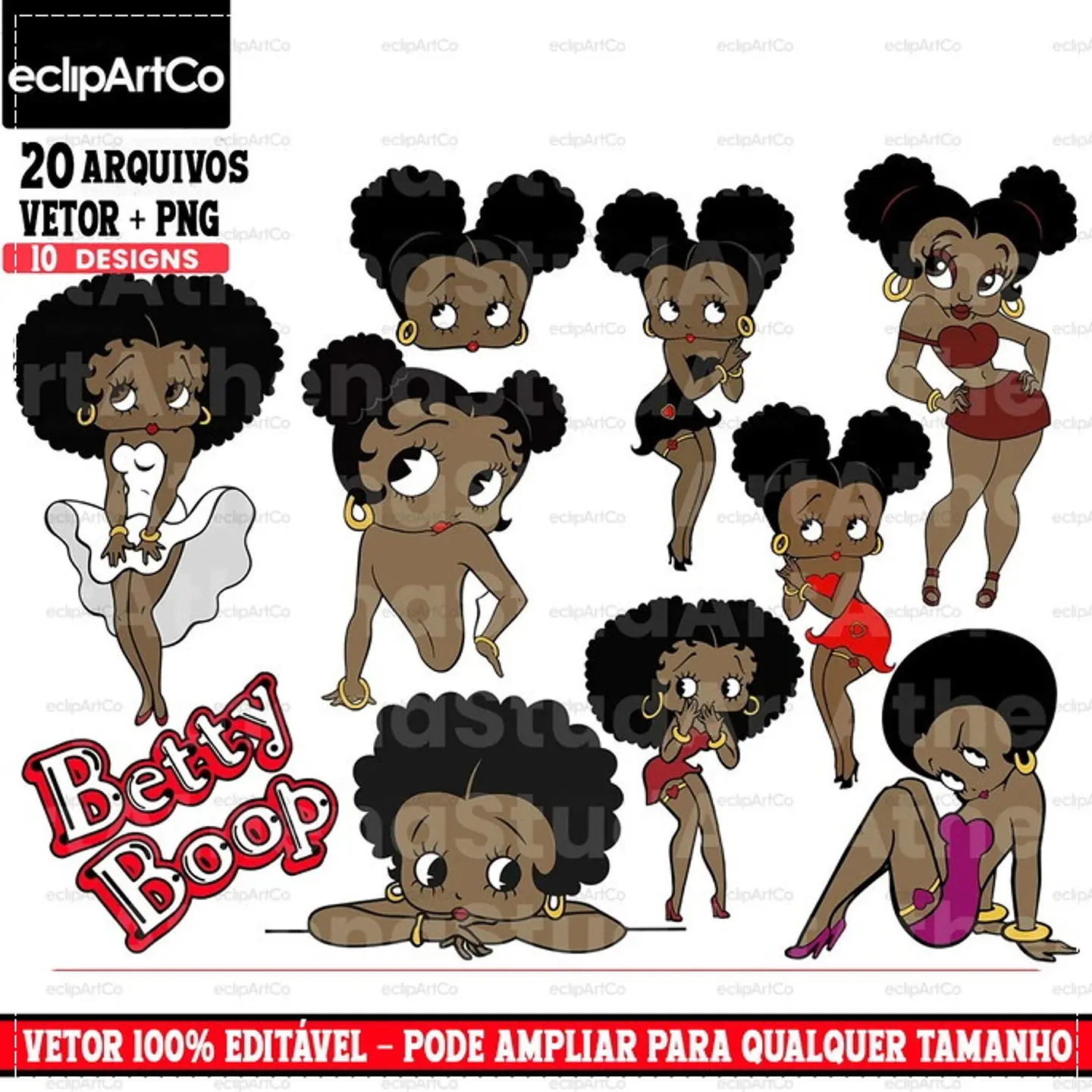 Kit Digital Betty Boop Afro 1 1