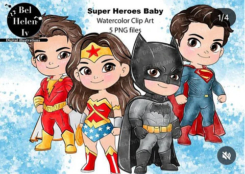 Kit Digital Super Herois Baby Cute 2 2