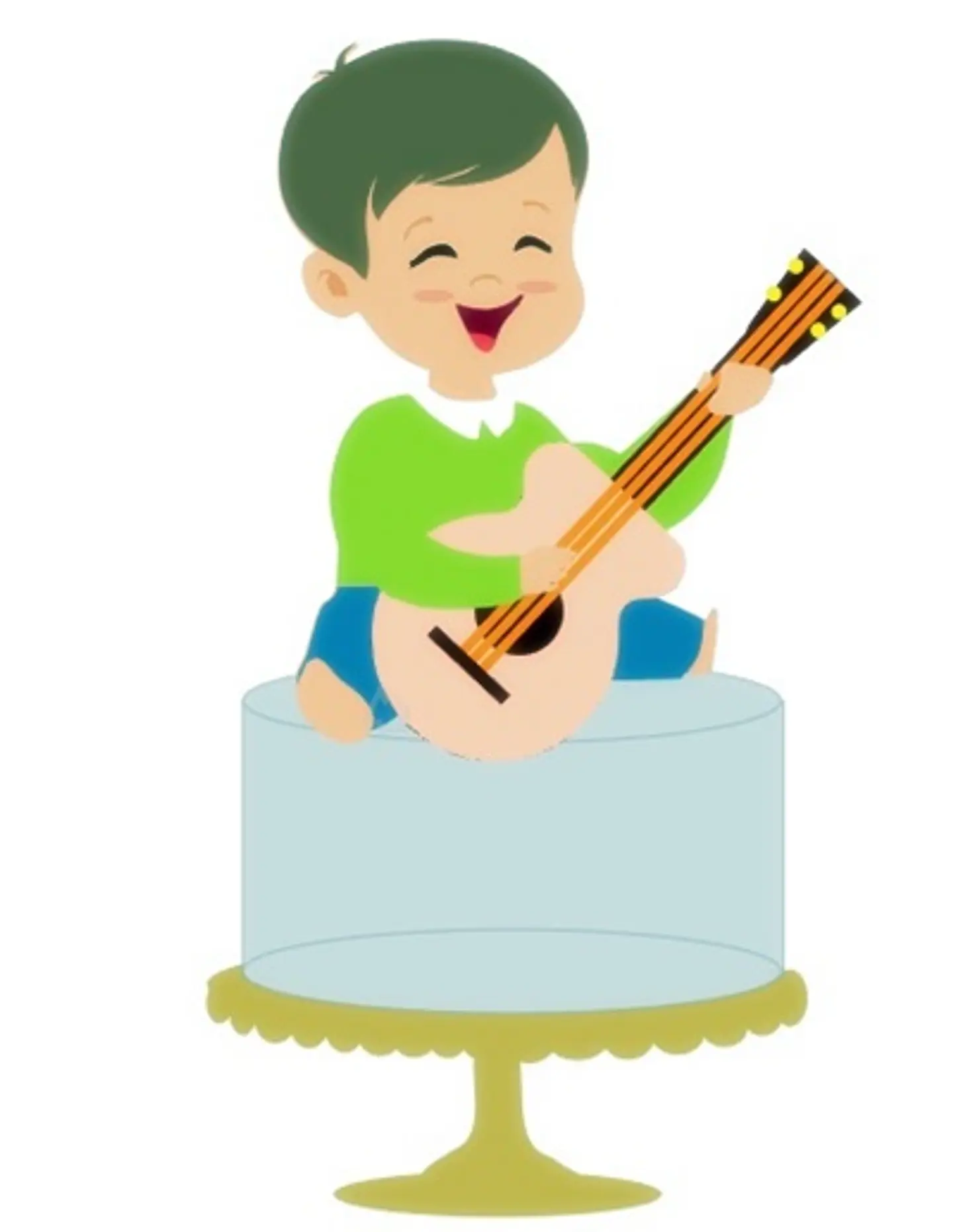 Arquivo de Corte Topo de Bolo Música Violão Baby Bebê Menino 13 1