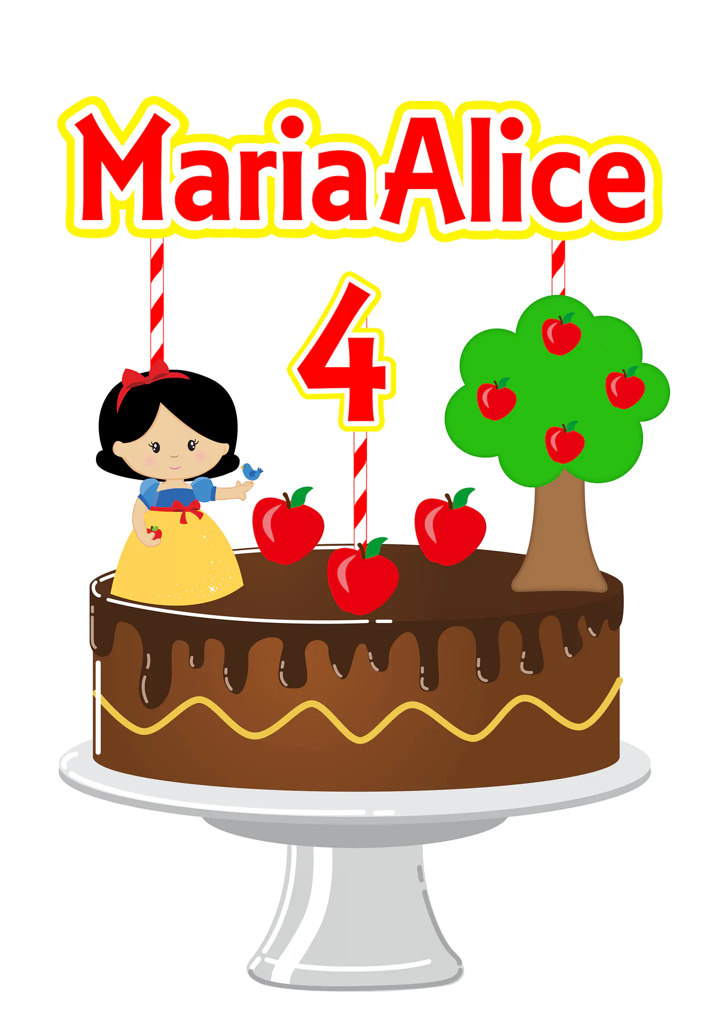 Arquivo de Corte Topo de Bolo Branca de Neve Baby Cute 21 1