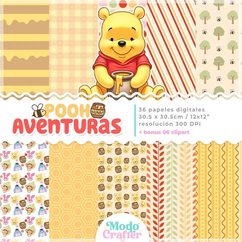 Kit Digital Ursinho Pooh 6 1