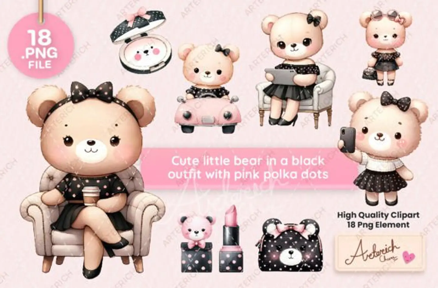 Kit Digital Ursinha Cute 10 1