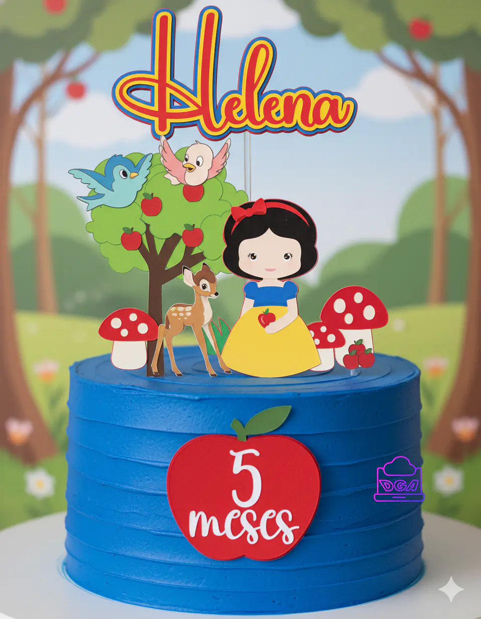 Arquivo de Corte Topo de Bolo Branca de Neve Baby Cute 38 1