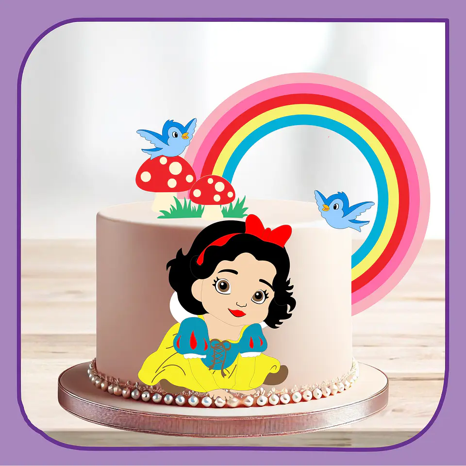 Arquivo de Corte Topo de Bolo Branca de Neve Baby Cute 34 1