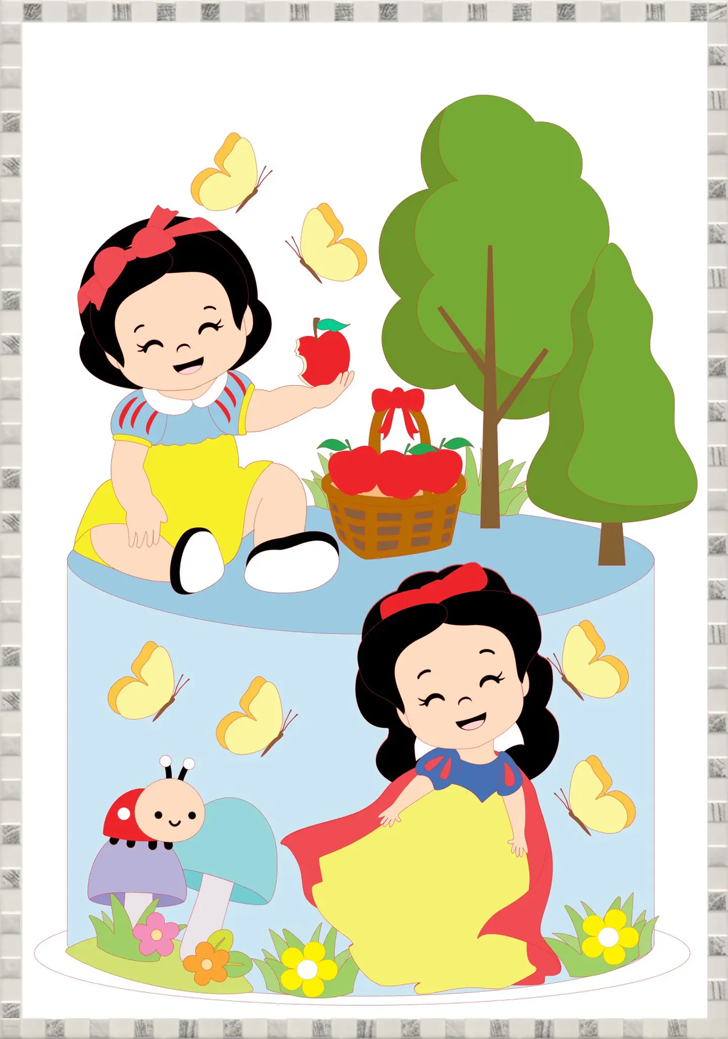 Arquivo de Corte Topo de Bolo Branca de Neve Baby Cute 14 1