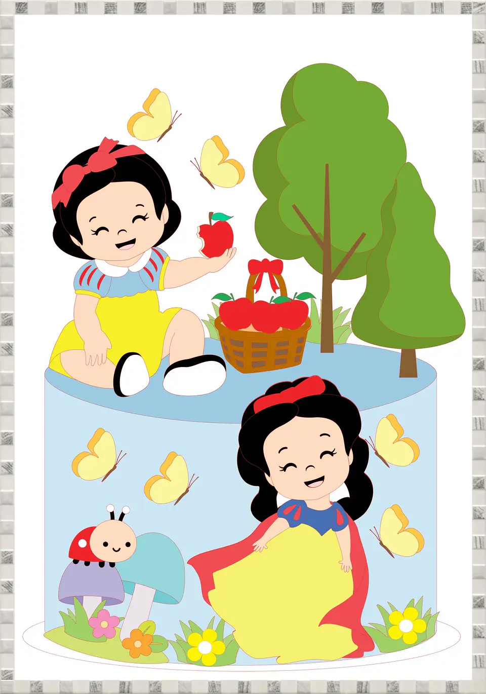 Arquivo de Corte Topo de Bolo Branca de Neve Baby Cute 14 1