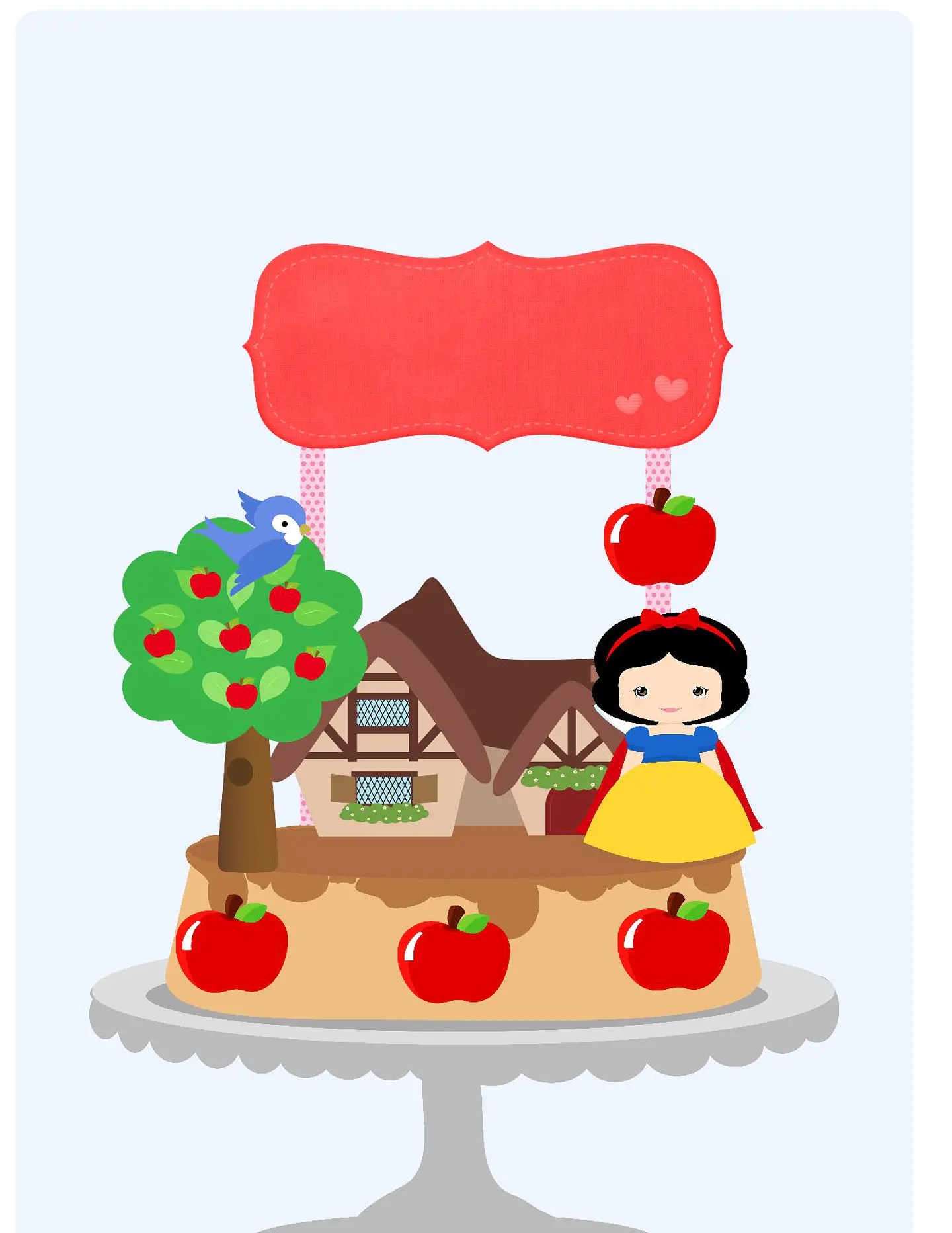 Arquivo de Corte Topo de Bolo Branca de Neve Baby Cute 2 1