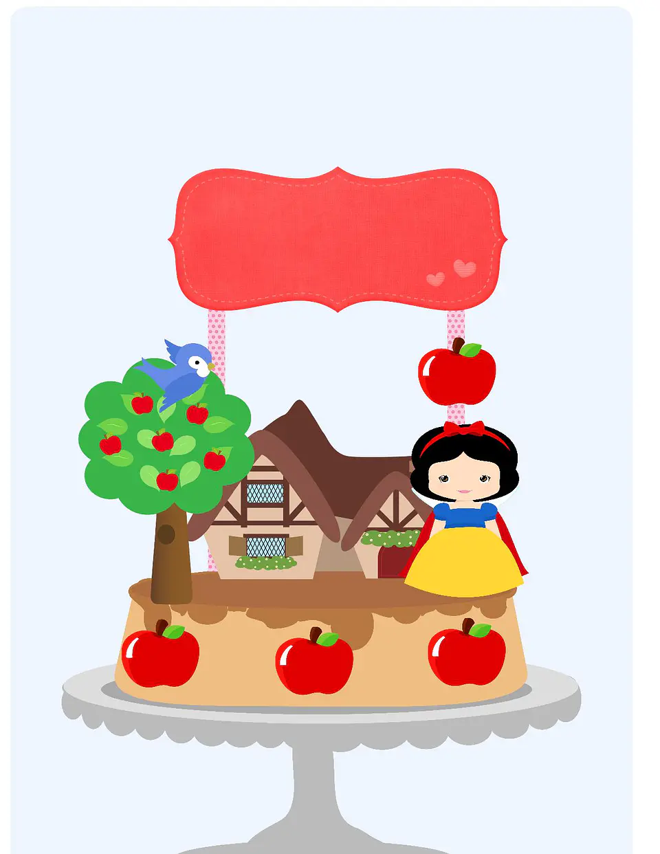 Arquivo de Corte Topo de Bolo Branca de Neve Baby Cute 2 1
