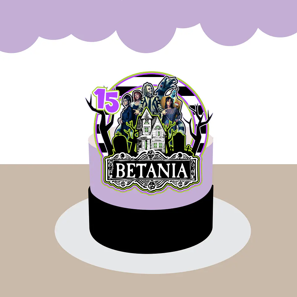 Arquivo de Corte Topo de Bolo Besouro Suco Beetlejuice 1 1