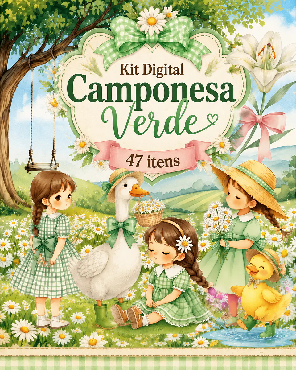 Kit Digital Camponesa Verde 1