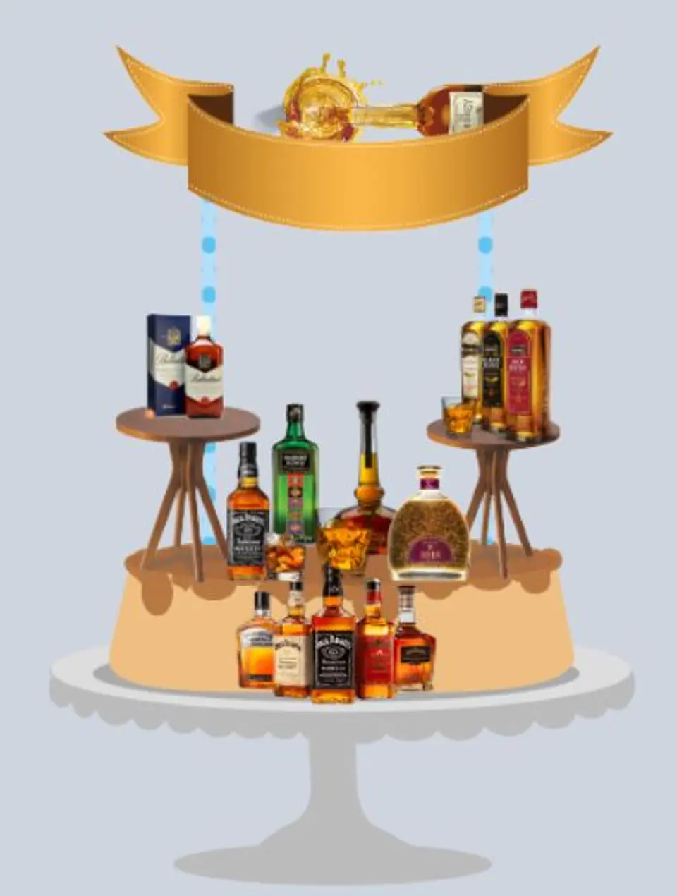 Arquivo de Corte Topo de Bolo Bebidas Whisky Uísque 1 1
