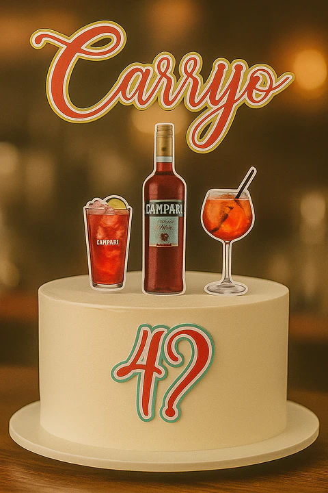 Arquivo de Corte Topo de Bolo Bebidas Campari 1